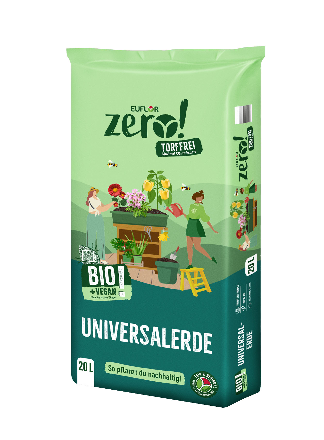 Euflor Zero! , Bio Universalerde torffrei und vegan 20L