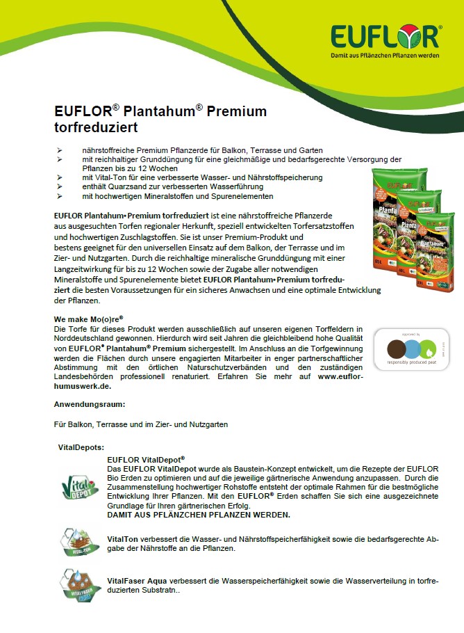 Plantahum Premium torfreduziert, 65L