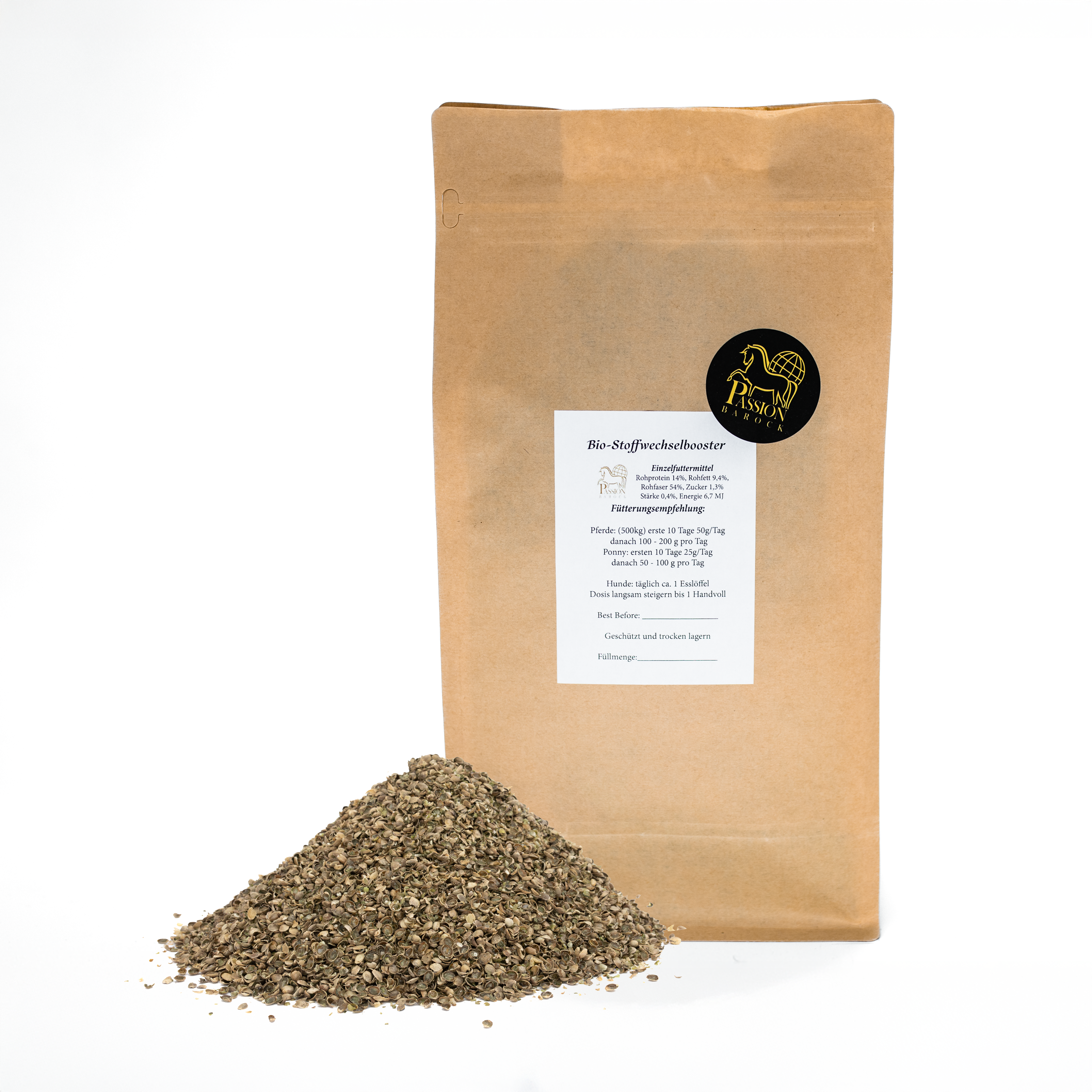 Bio Stoffwechselbooster auf Basis Hanfschalen, 1500g