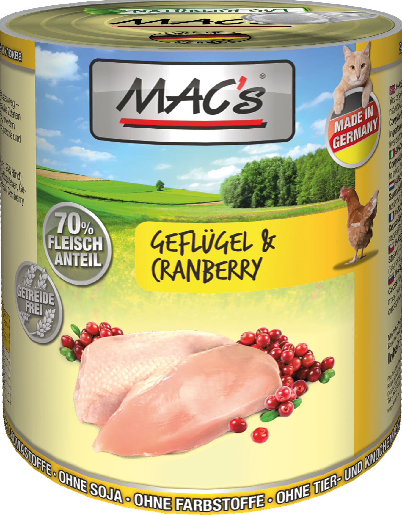 MAC´s Geflügel & Cranberry, 800g