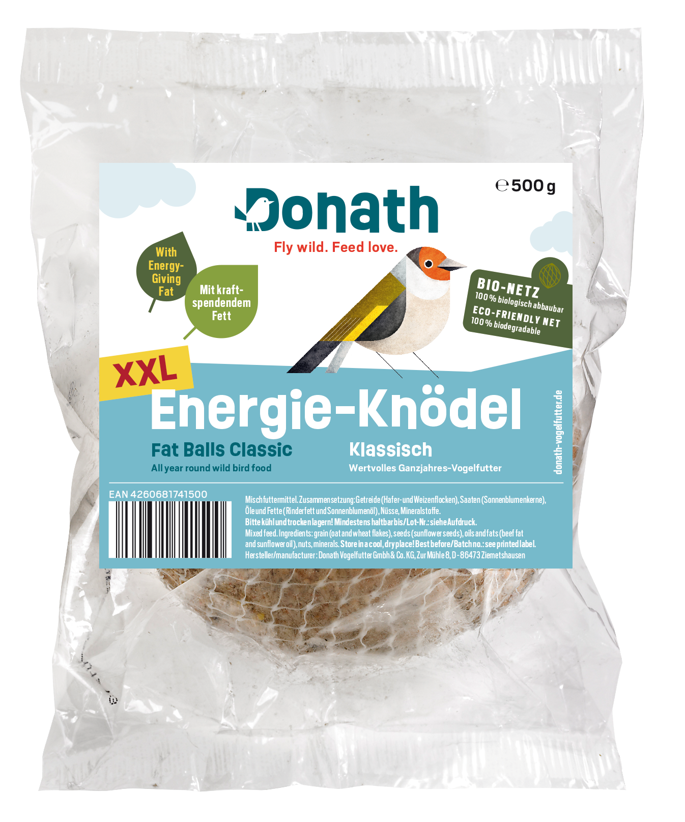 Donath Energie Knödel XXL, mit Bio Netz 500g