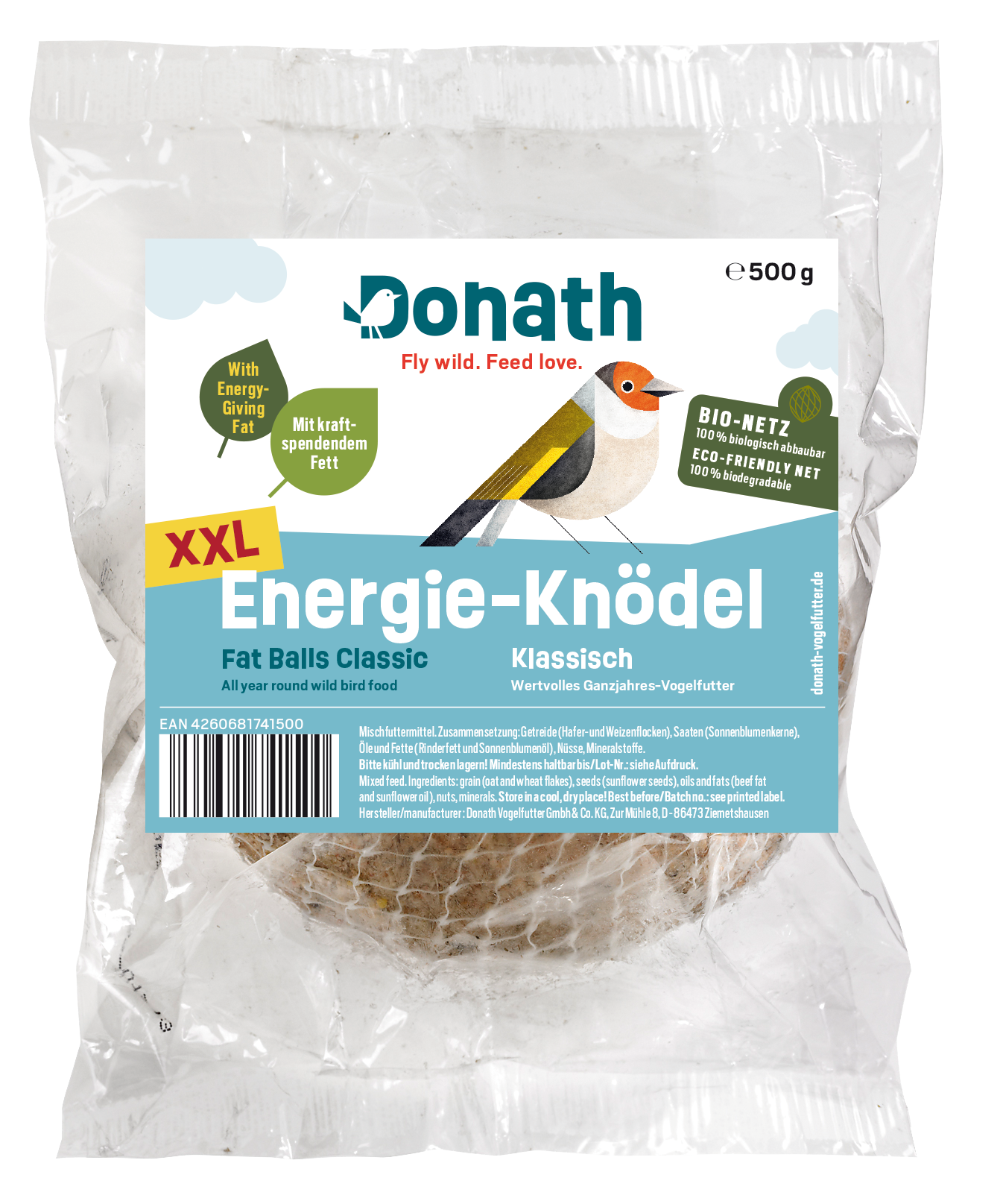 Energie Knödel XXL, mit Bio Netz 500g