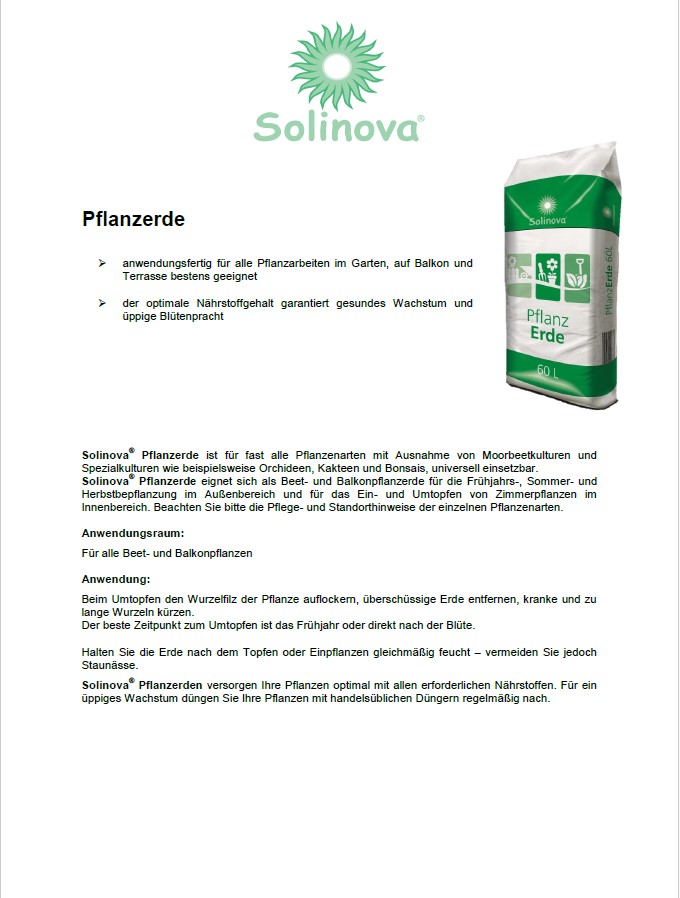 Pflanzerde Solinova, 60L