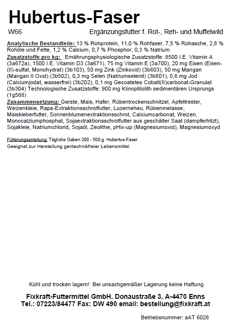 Hubertus Faser W66, 20kg