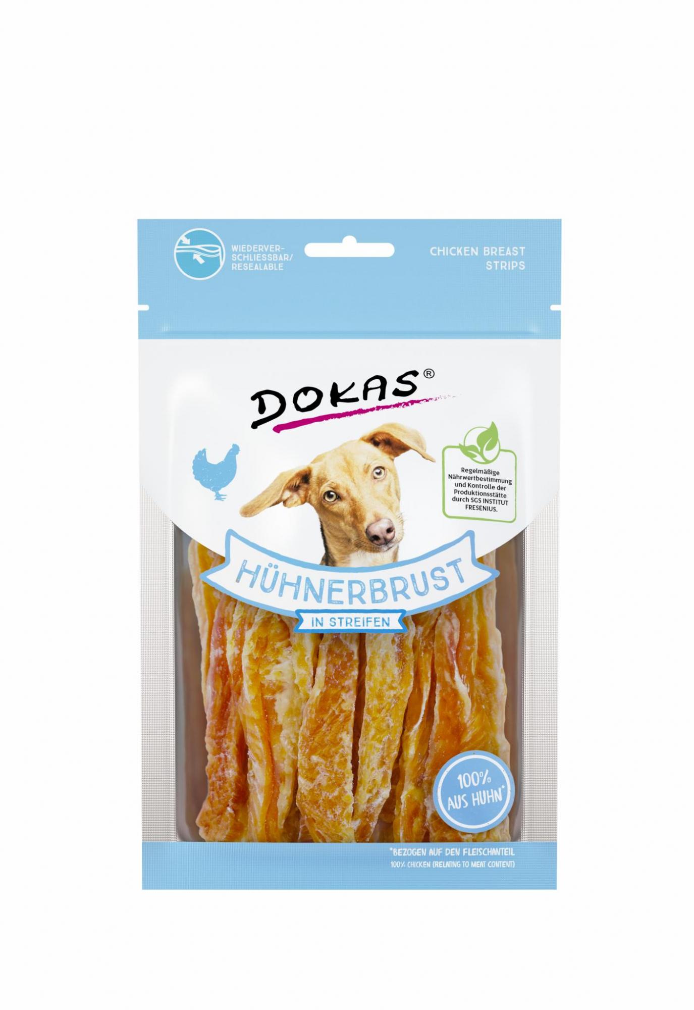 Dokas Hühnerbrust in Streifen, 70g