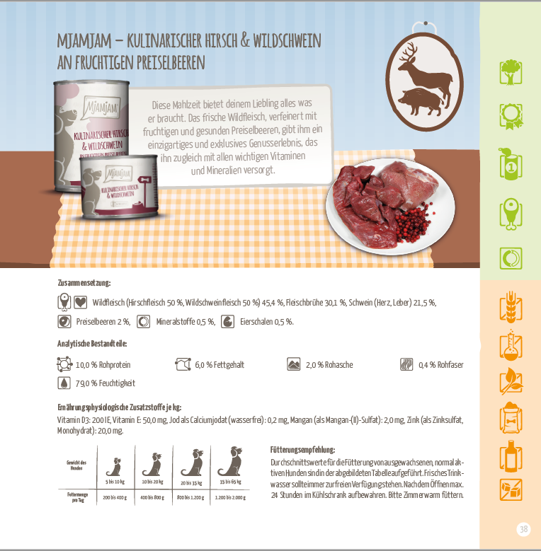 MjAMjAM kulinarischer Hirsch & Wildschwein an Preiselbeeren, 800g