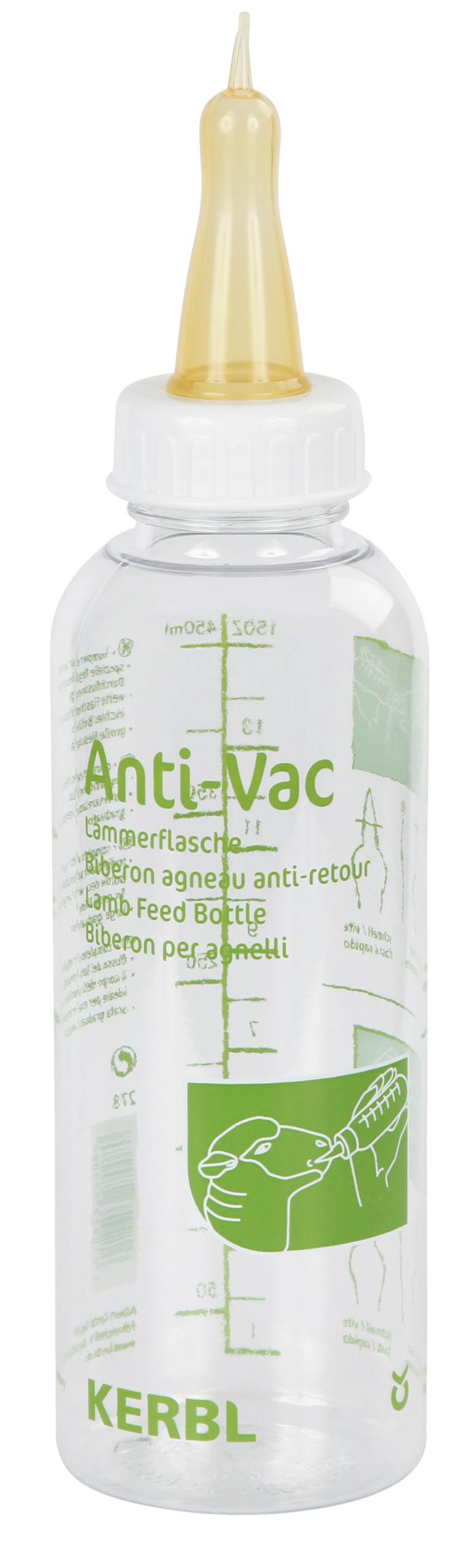 Lämmerflasche Anti-Vac mit Sauger, 450ml