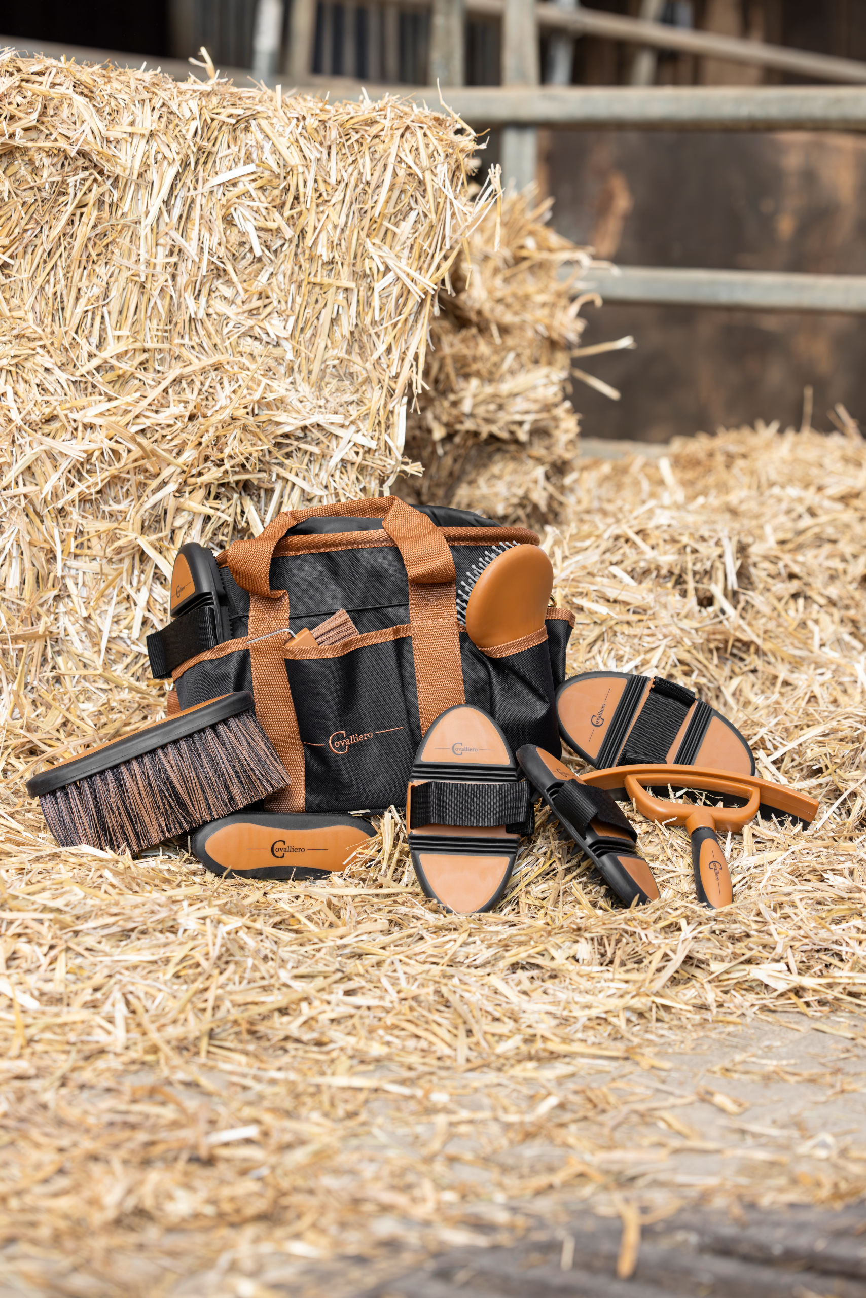 Covalliero Mähnenbürste 2K, schwarz braun